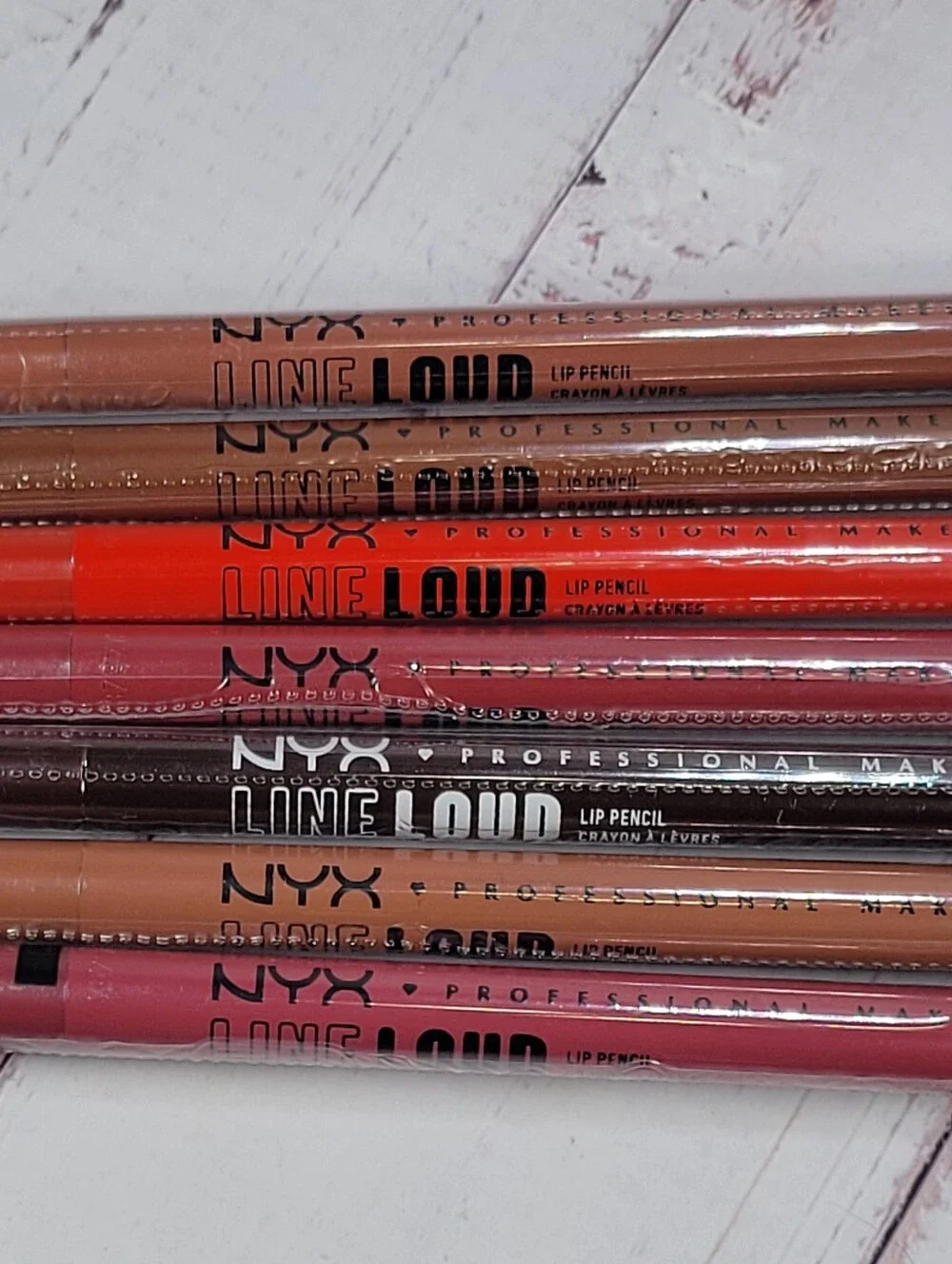 Nyx 7 Piece Line Loud Longwear Lip Liner Bundle NEW!